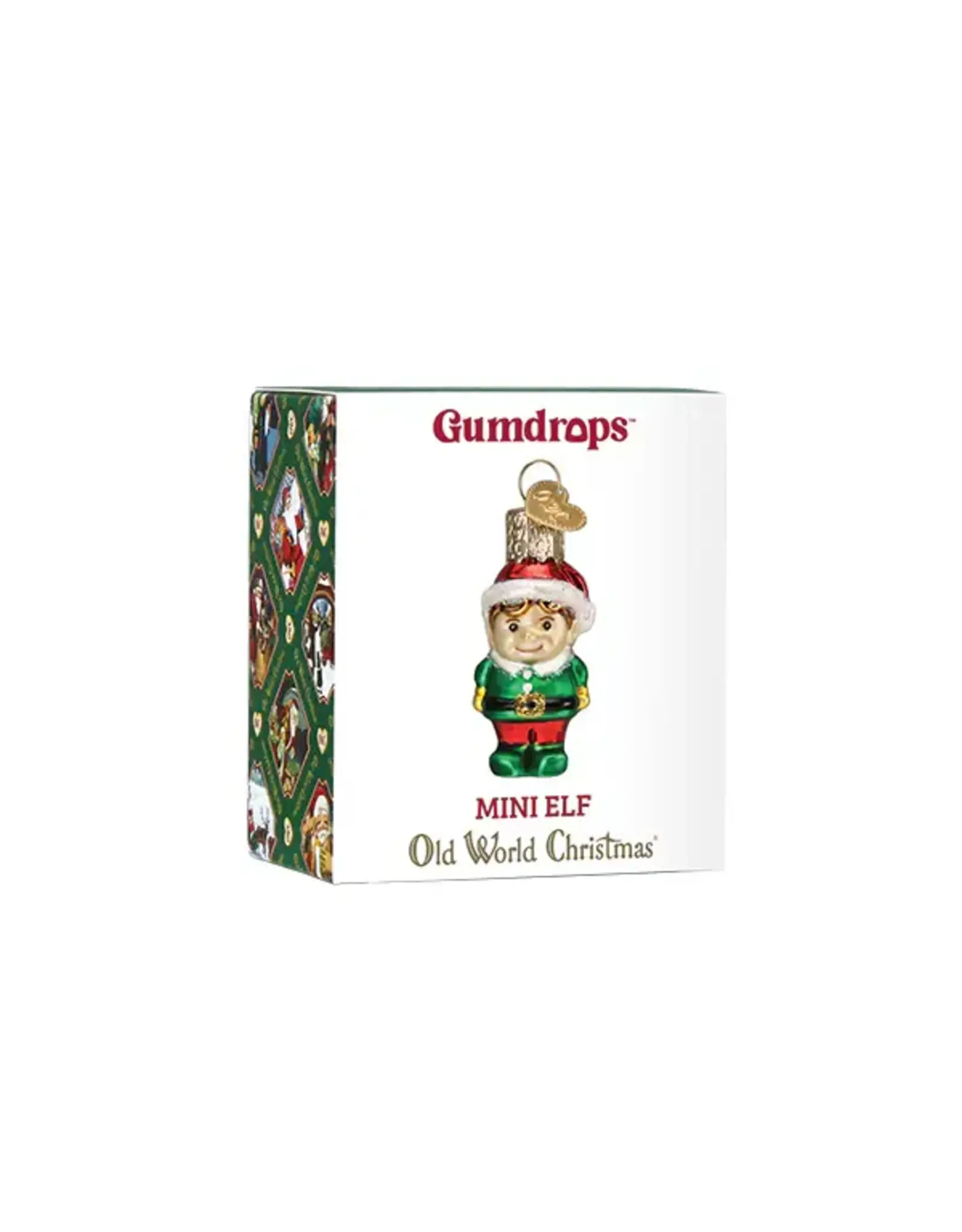 Old World Christmas Mini Elf Gumdrop Ornament