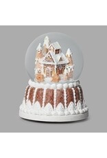 Roman Gingerbread House Musical Snow Globe