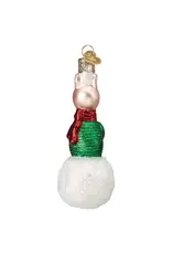 Old World Christmas Piglet on Snowball Ornament