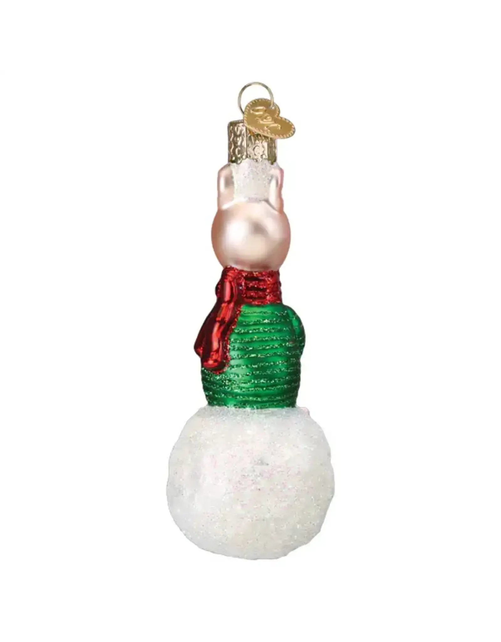 Old World Christmas Piglet on Snowball Ornament