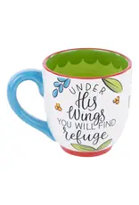 Glory Haus Under His Wings Red Bird Mug