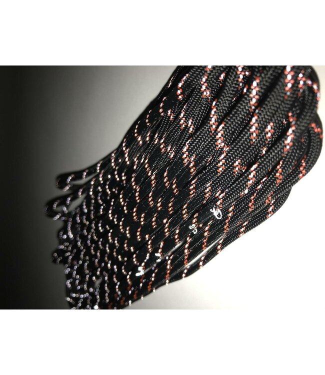 YakAttack 550 Paracord with Reflective Tracer, 35 ft, Blk/Orange