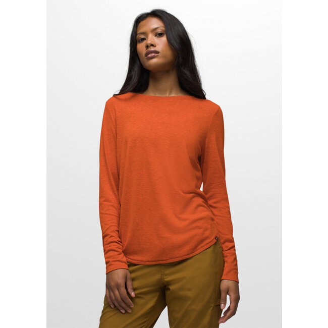 LNDR Women's Long Sleeve Beyond Base Jacket, Orange, S-M