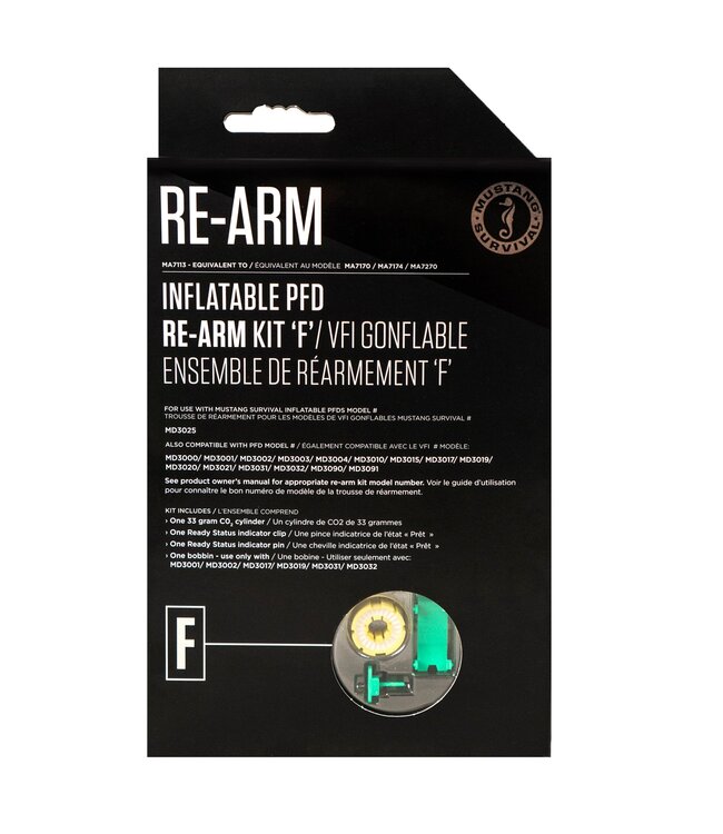 Mustang Survival Re-Arm Kit F - 33g Auto/Manual (No Bayonet) (For MIT 150 A/M PFD)