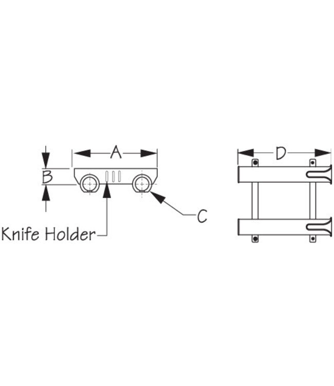 Sealect Designs Two Pole Crate Mounted Rod Holder