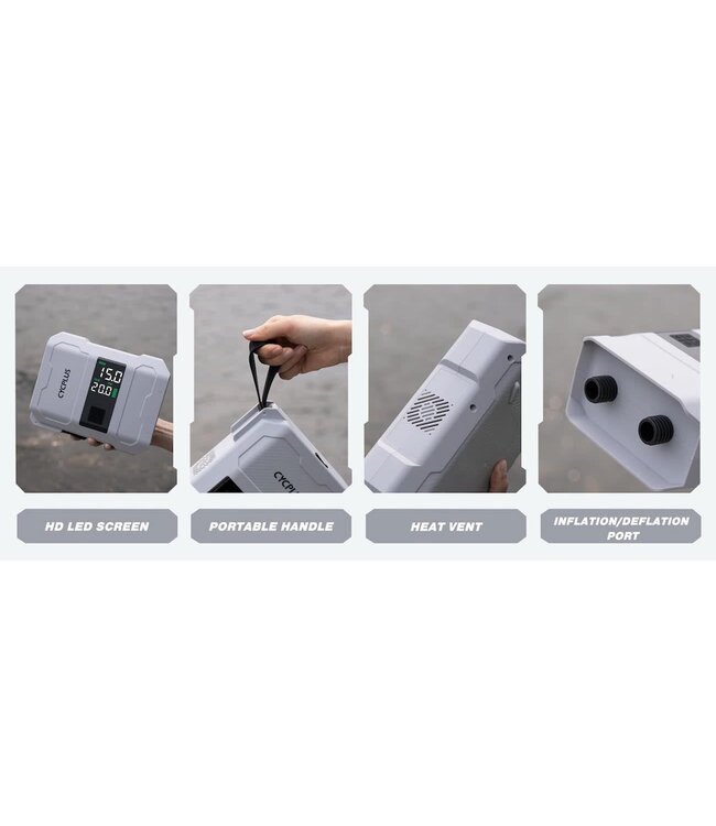 Airbank Volcano Portable Rechargeable Paddleboard Pump - 20 PSI