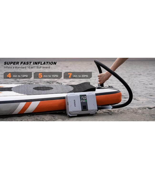 Airbank Volcano Portable Rechargeable Paddleboard Pump - 20 PSI