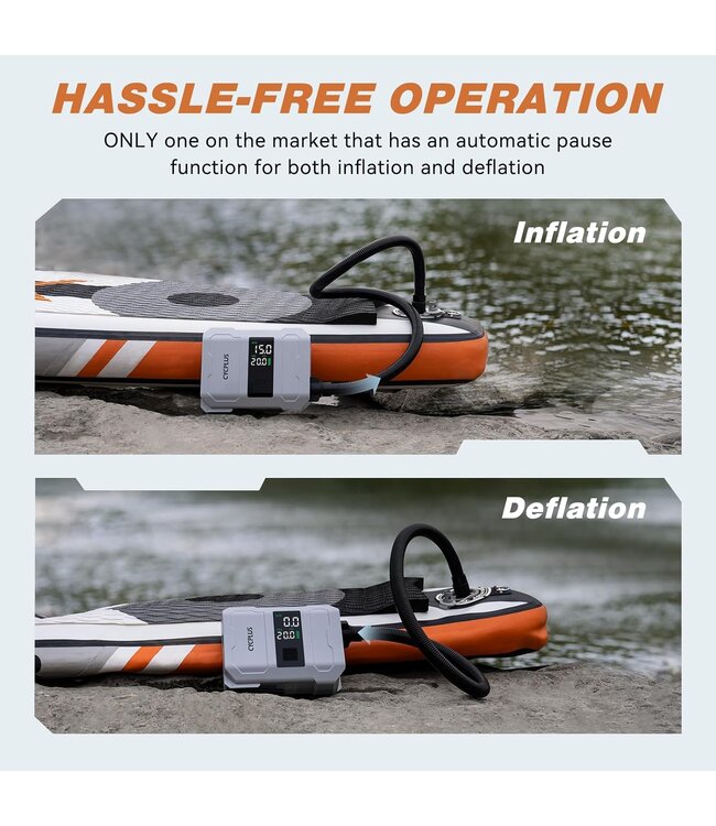 Airbank Volcano Portable Rechargeable Paddleboard Pump - 20 PSI