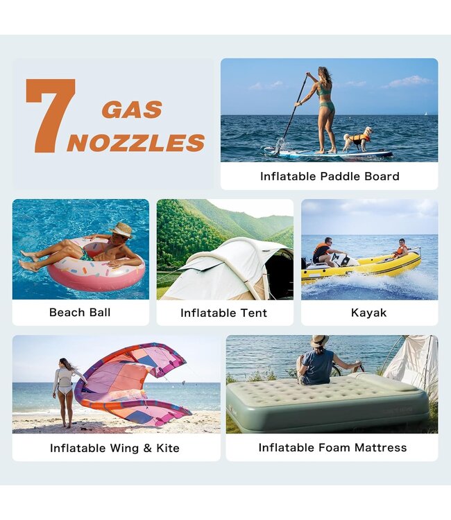 Airbank Volcano Portable Rechargeable Paddleboard Pump - 20 PSI