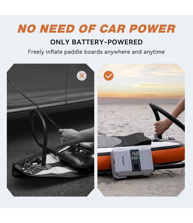 Airbank Volcano Portable Rechargeable Paddleboard Pump - 20 PSI