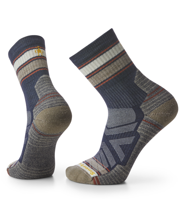 Smartwool M's Hike Light Cushion Striped Mid Crew Socks
