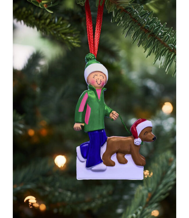 Dog Walker Ornament