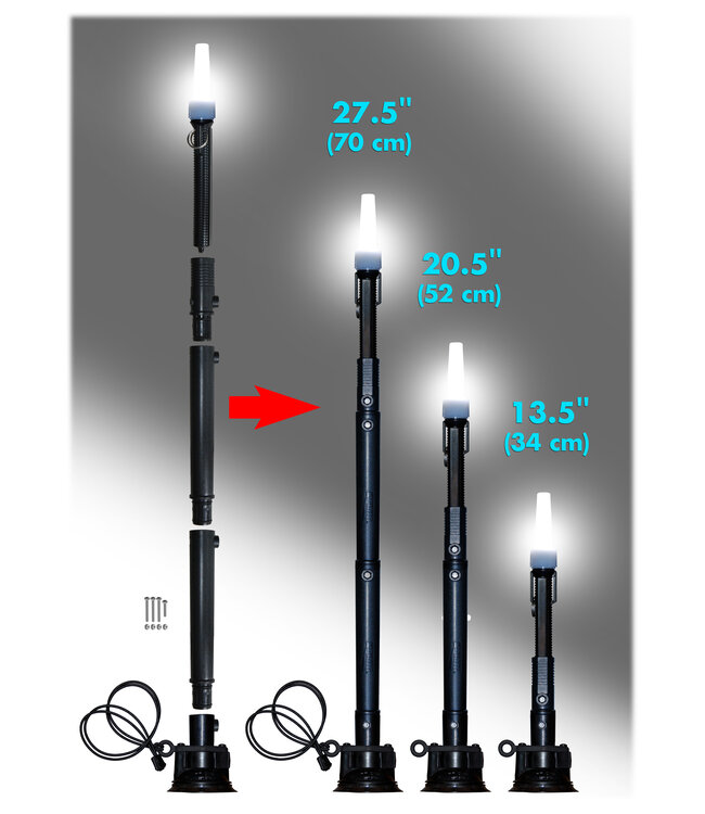 Kayalu WaterTorch XT Triple-Height Light Kit w/ RAM Suction Mount