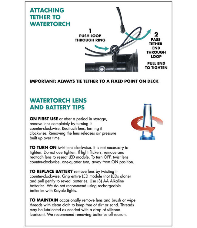Kayalu WaterTorch XT Triple-Height Light Kit w/ RAM Suction Mount