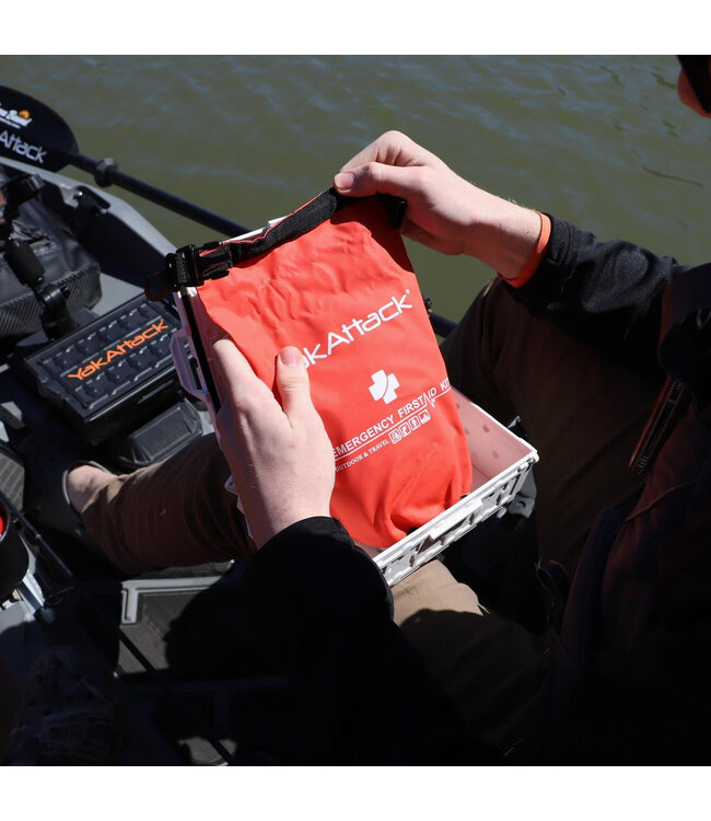 YakAttack Reel Essentials First Aid Kit with Dry Bag TracPak and Quick Release Base
