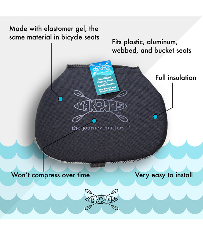 Canoe Seat w/ Water Bottle Holder