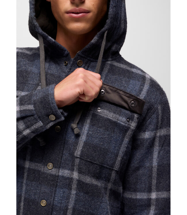 PrAna M's Asgard Hooded Flannel Shirt