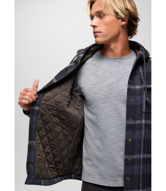 PrAna M's Asgard Hooded Flannel Shirt