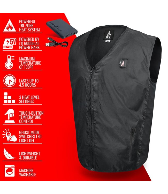 ActionHeat Heated Vest Liner 5V Battery - Unisex