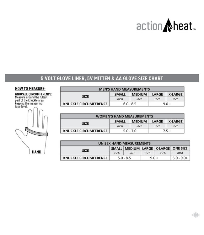 ActionHeat Heated Fleece Gloves - AA Battery