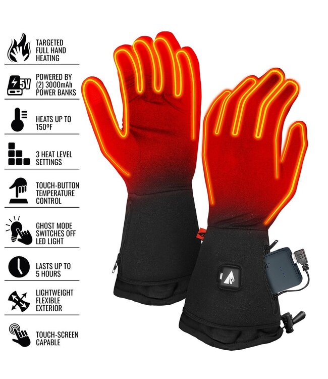 ActionHeat Women's Heated Glove Liners - 5V Battery