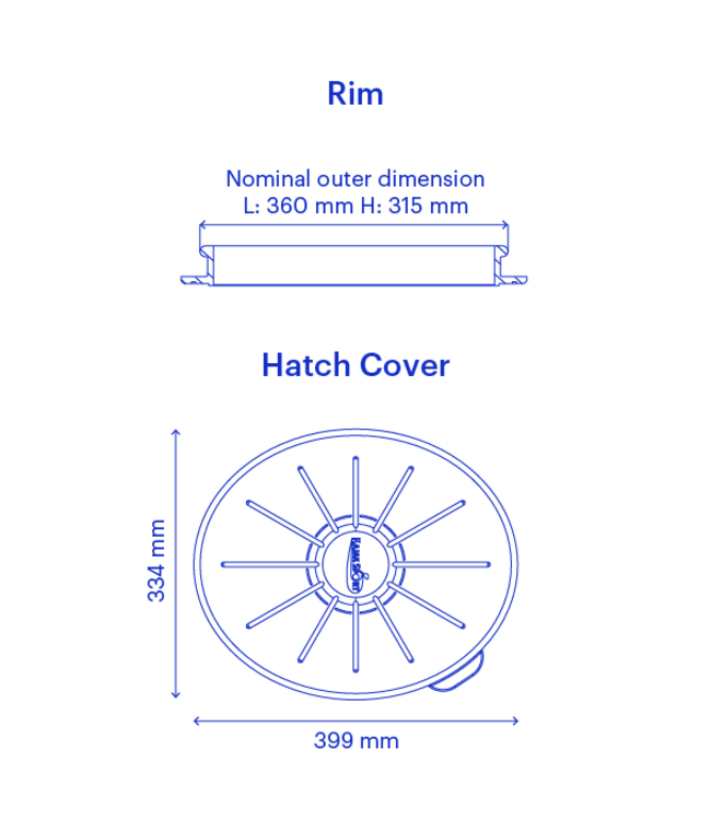 Kajak Sport VCP Kayak Hatch Cover Oval 34/30