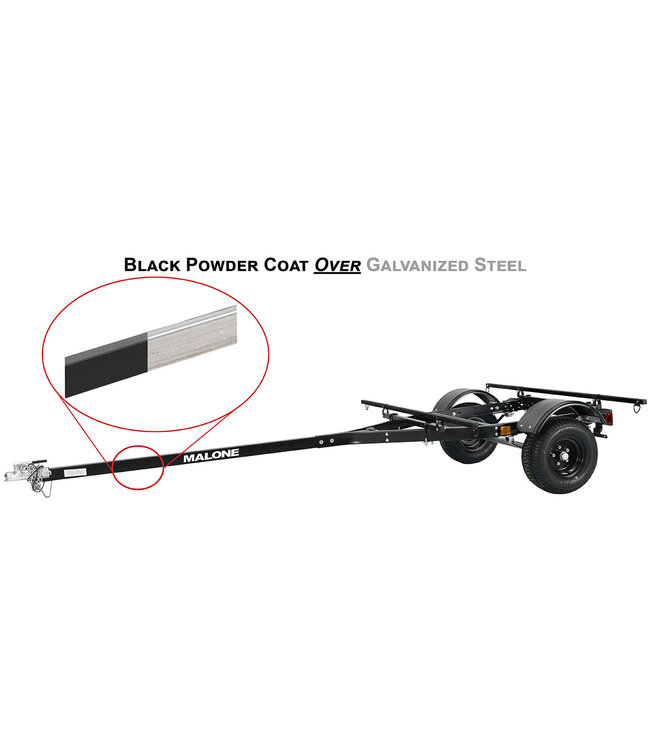 Malone MicroSport Off-Road LowBed 2 Kayak Trailer Pkg (2 Sets Bunks & Spare Tire)