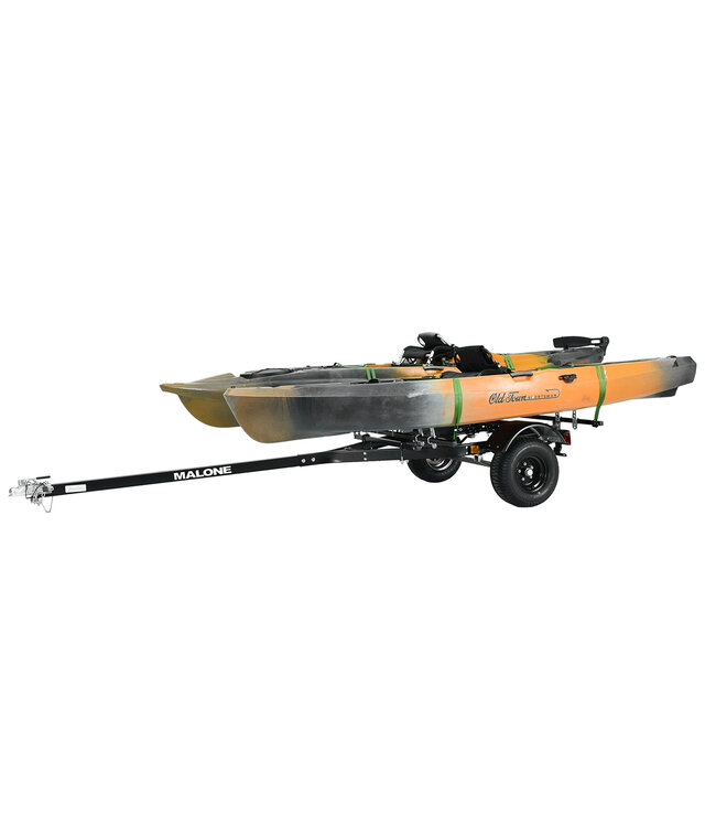 Malone MicroSport Off-Road LowBed 2 Kayak Trailer Pkg (2 Sets Bunks & Spare Tire)