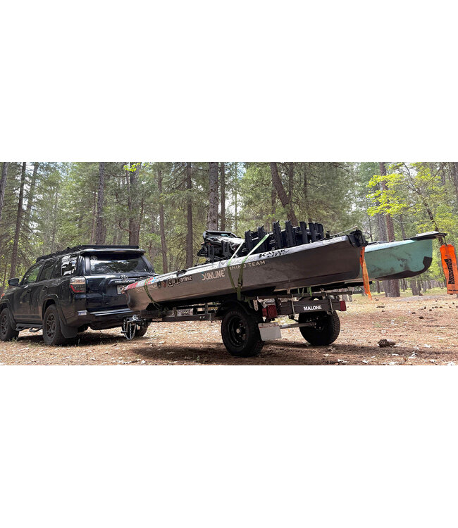 Malone MicroSport Off-Road LowBed 2 Kayak Trailer Pkg (2 Sets Bunks & Spare Tire)