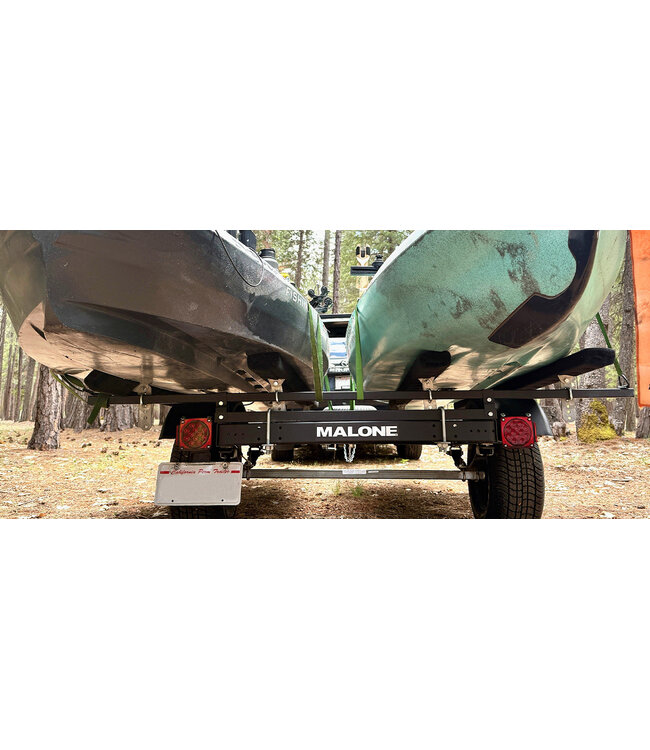 Malone MicroSport Off-Road LowBed 2 Kayak Trailer Pkg (2 Sets Bunks & Spare Tire)