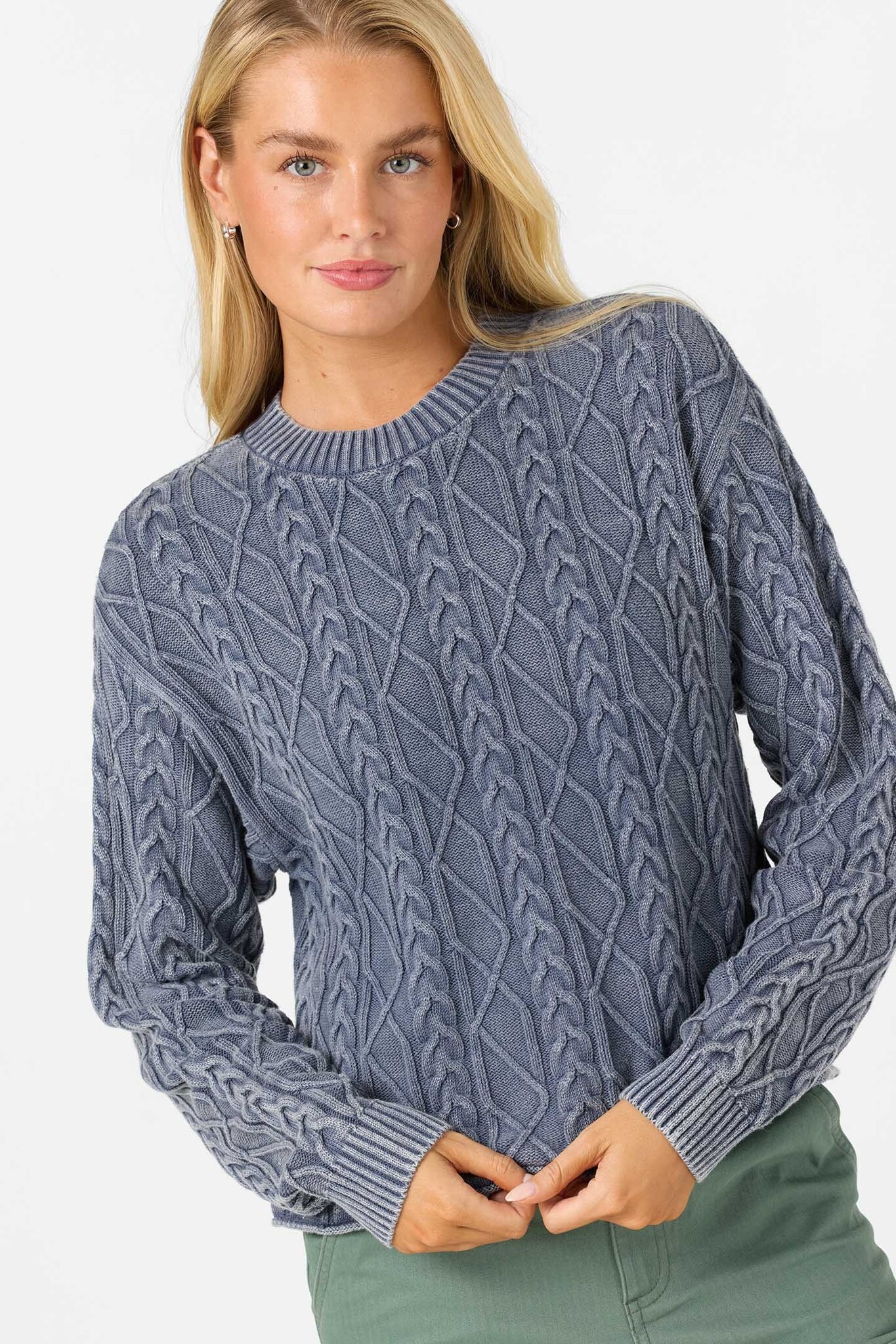 O'Neill O'Riginals Misha Cable Knit Long Sleeve Sweater - The