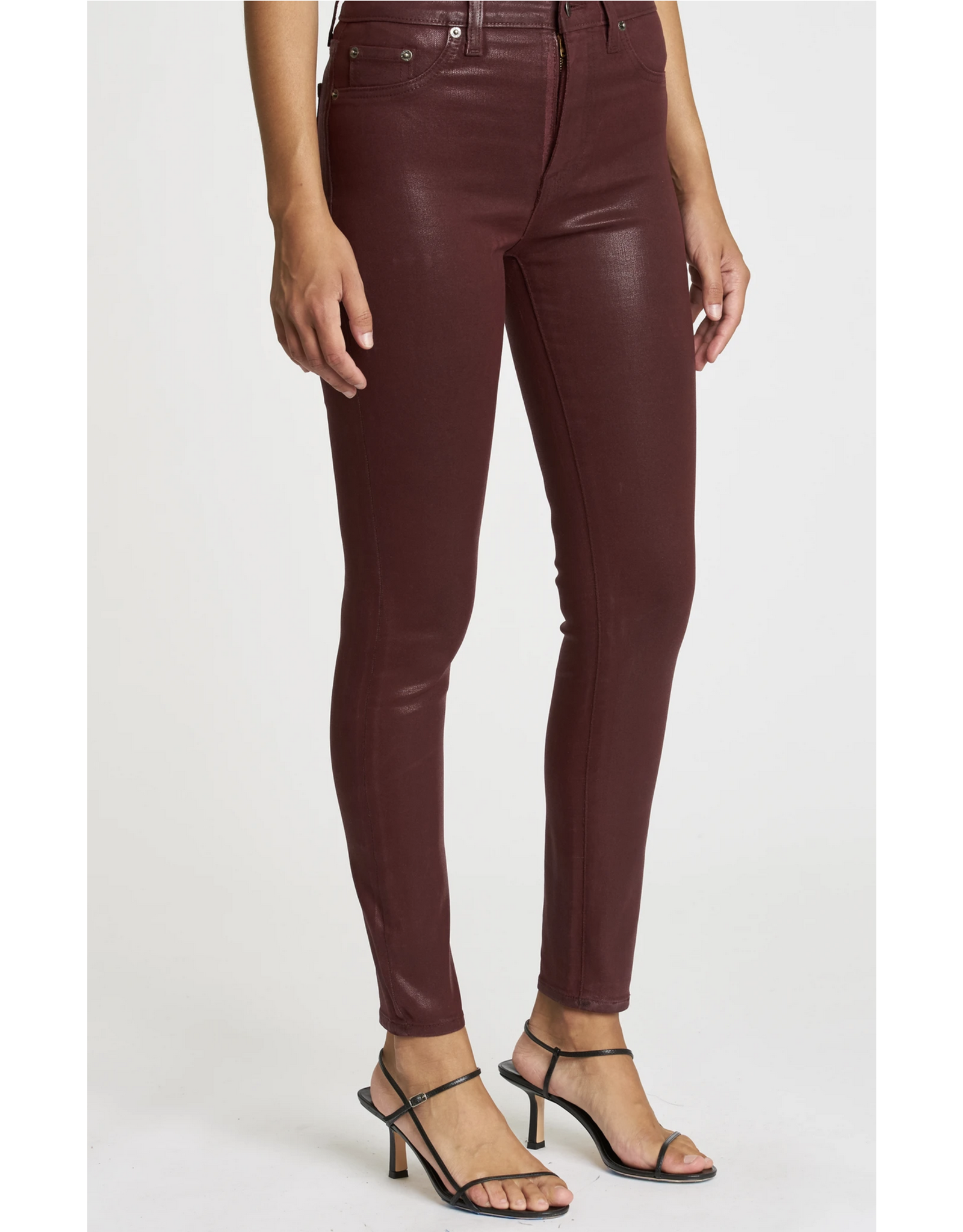 Pistola PISTOLA:: ALINE HIGH RISE SKINNY-COATED SANGRIA