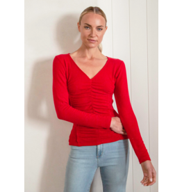 Red Haute RED HAUTE:: SHIRRED FRONT TOP