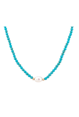 MARLYN SCHIFF MARLYN SCHIFF:: SEMIPRECIOUS STONE PEARL NECKLACE