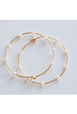 MARLYN SCHIFF MARLYN SCHIFF:: GOLD PLATED NATURAL STONE HOOP