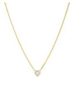 MARLYN SCHIFF MARLYN SCHIFF:: GOLD PLATED CRYSTAL HEART NECKLACE