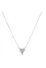 MARLYN SCHIFF MARLYN SCHIFF:: STERLING PAVE HEART NECKLACE
