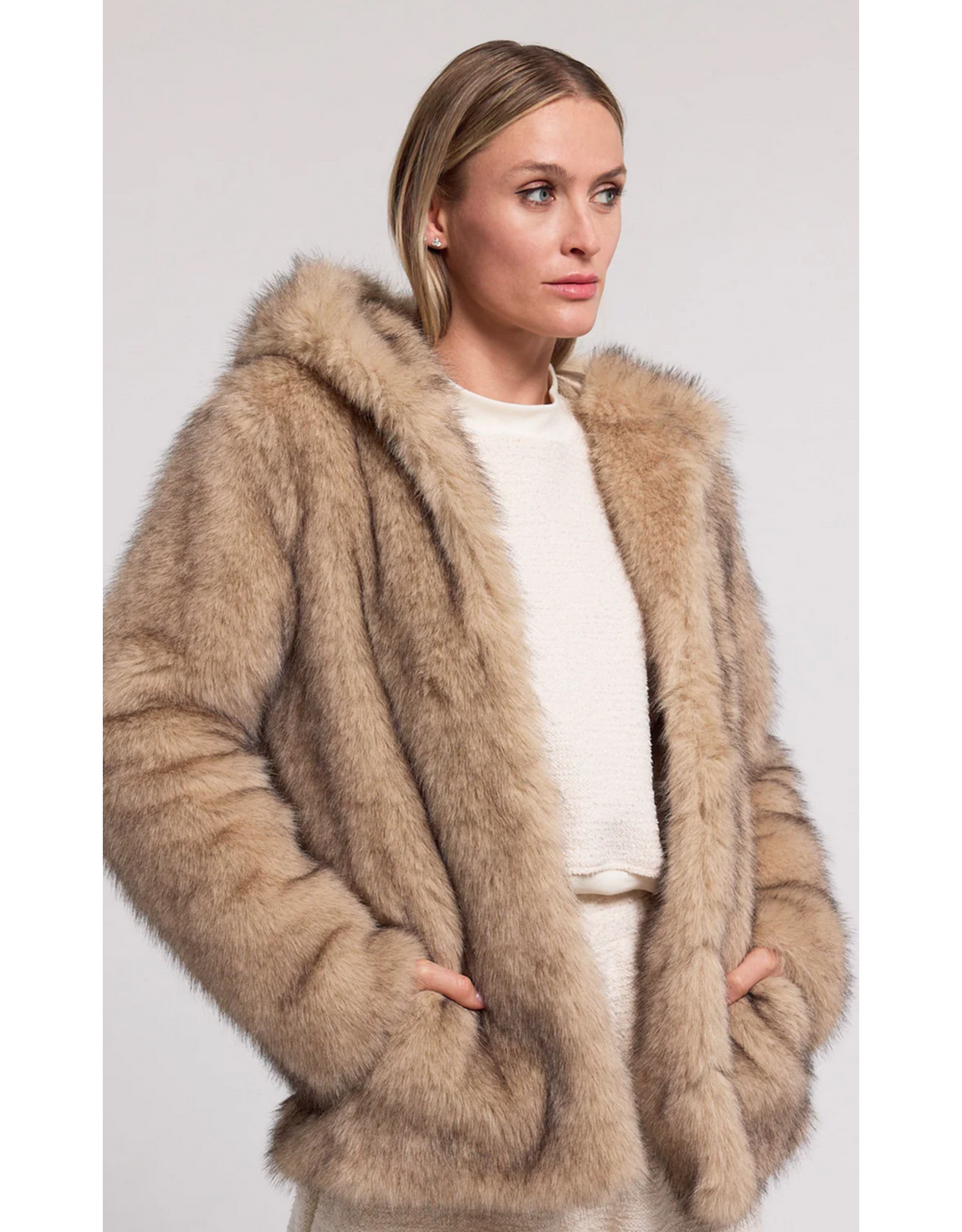 Generation Love GENERATION LOVE:: DELLA FAUX FUR HOOD JACKET