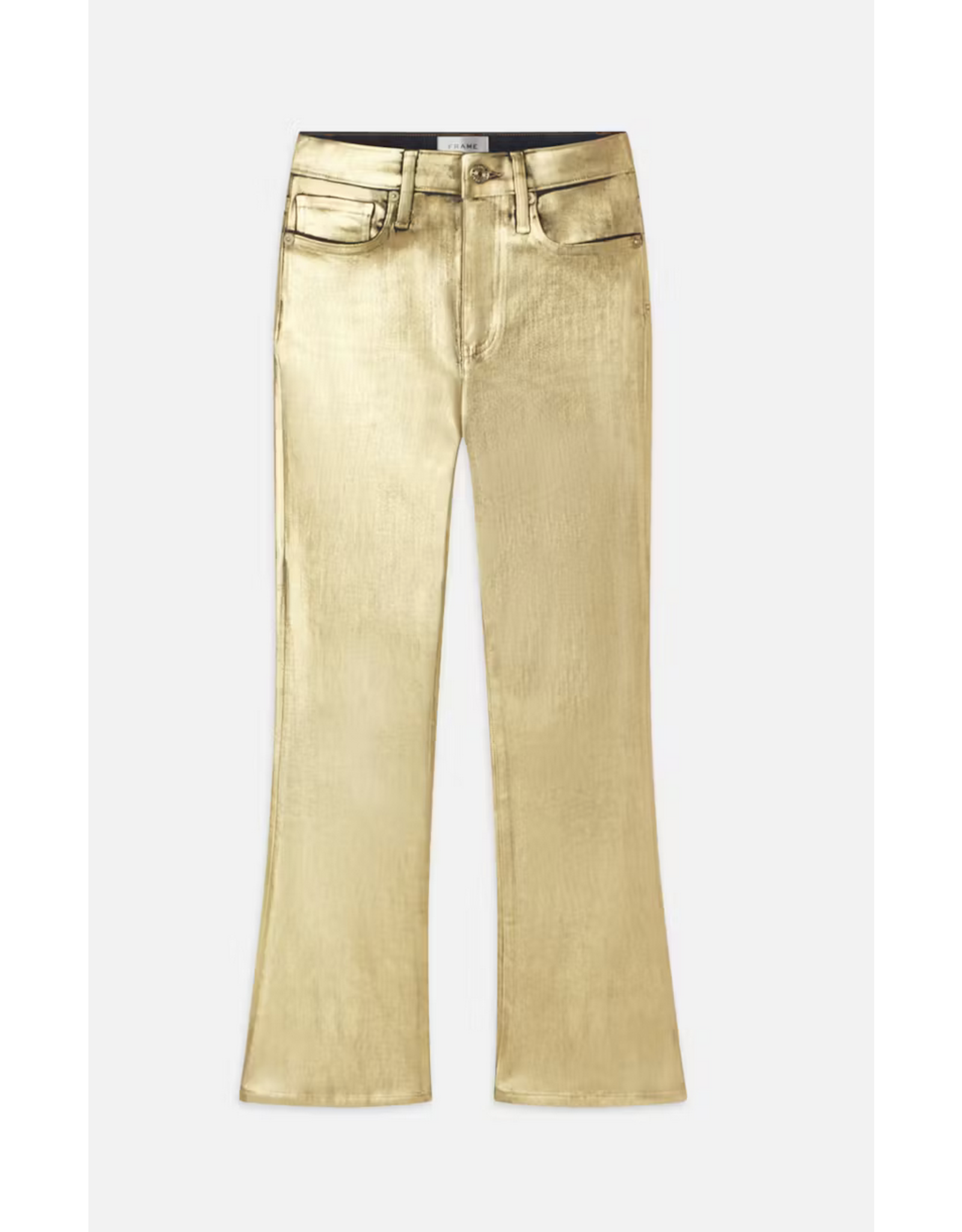 FRAME FRAME:: LE CROP MINI BOOT GOLD CHROME