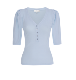FRAME FRAME:: RIB RUCHED S/S HENLEY