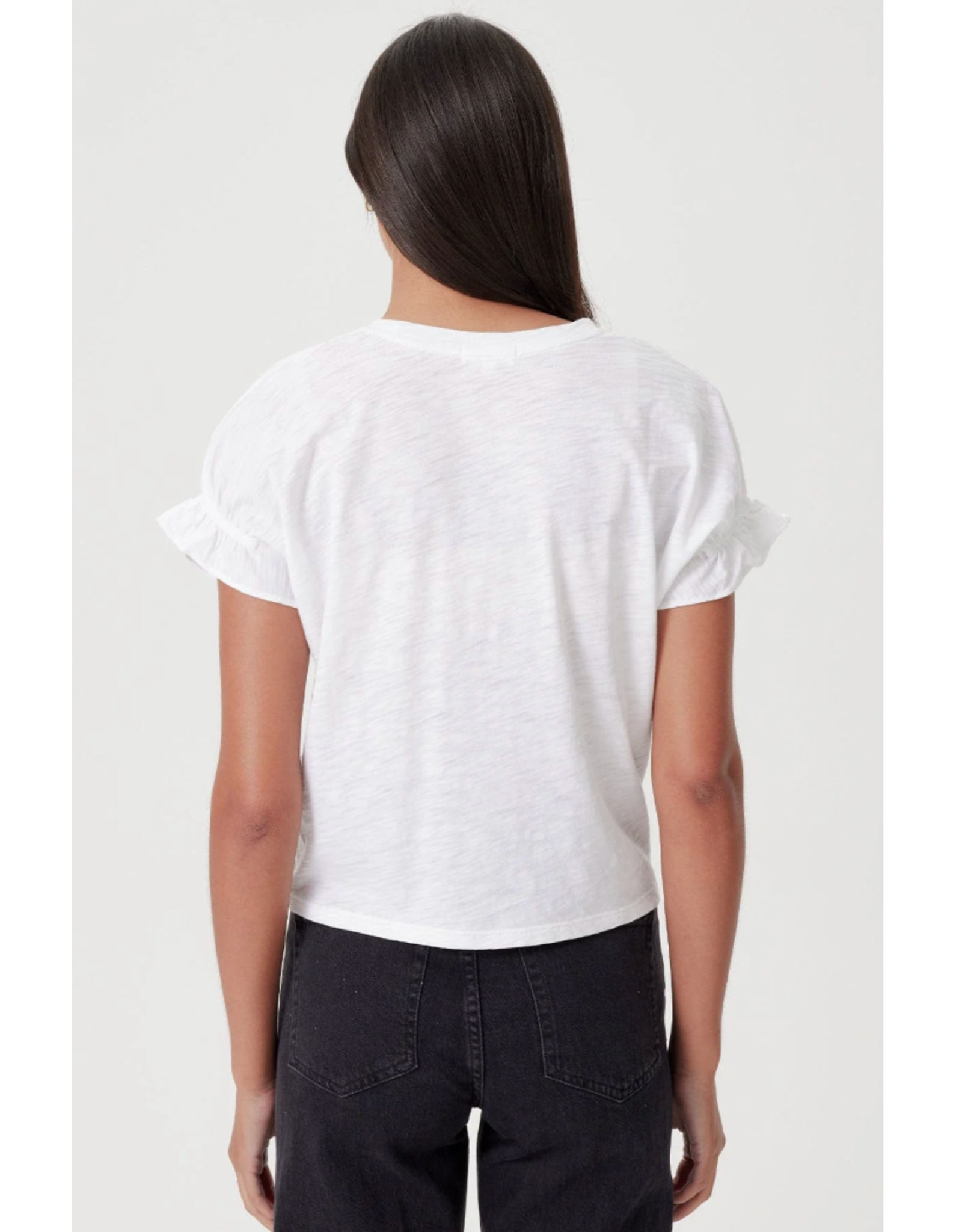 GOLDIE GOLDIE:: SIGNATURE SLUB PUFF AND RUFFLE SLEEVE TEE