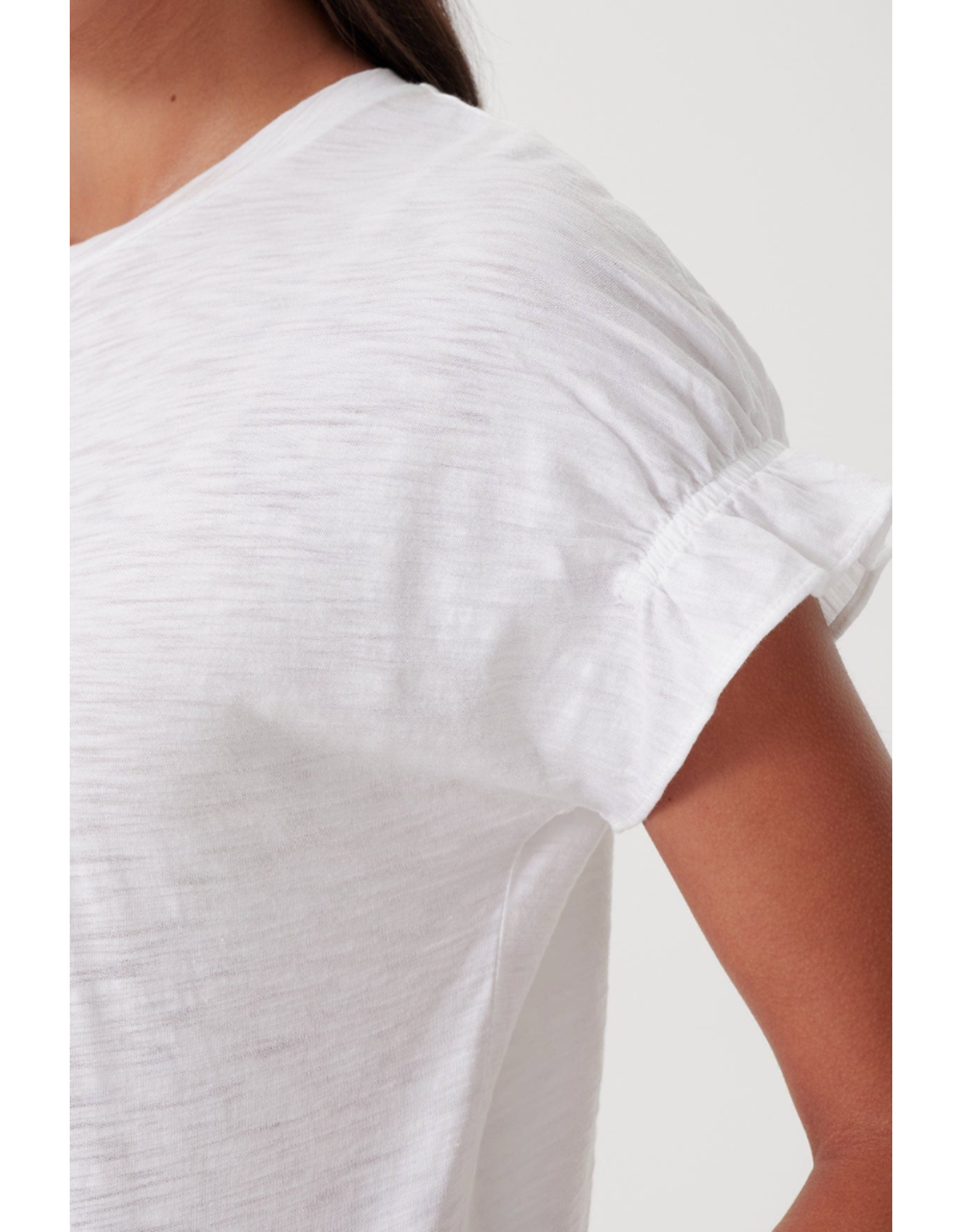 GOLDIE GOLDIE:: SIGNATURE SLUB PUFF AND RUFFLE SLEEVE TEE
