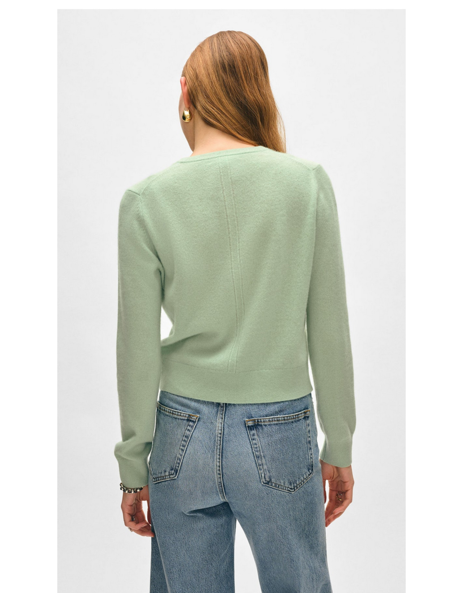 WHITE & WARREN W&W:: CASHMERE CREWNECK CARDIGAN