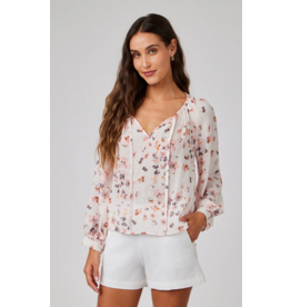 BELLA DAHL BELLA DAHL:: SHIRRED RAGLAN TIE FRONT BLOUSE