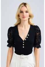 Generation Love GENERATION LOVE:: MERYL LACE COMBO SWEATER Generation Love GENERATION LOVE:: MERYL LACE COMBO SWEATER