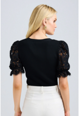 Generation Love GENERATION LOVE:: MERYL LACE COMBO SWEATER Generation Love GENERATION LOVE:: MERYL LACE COMBO SWEATER
