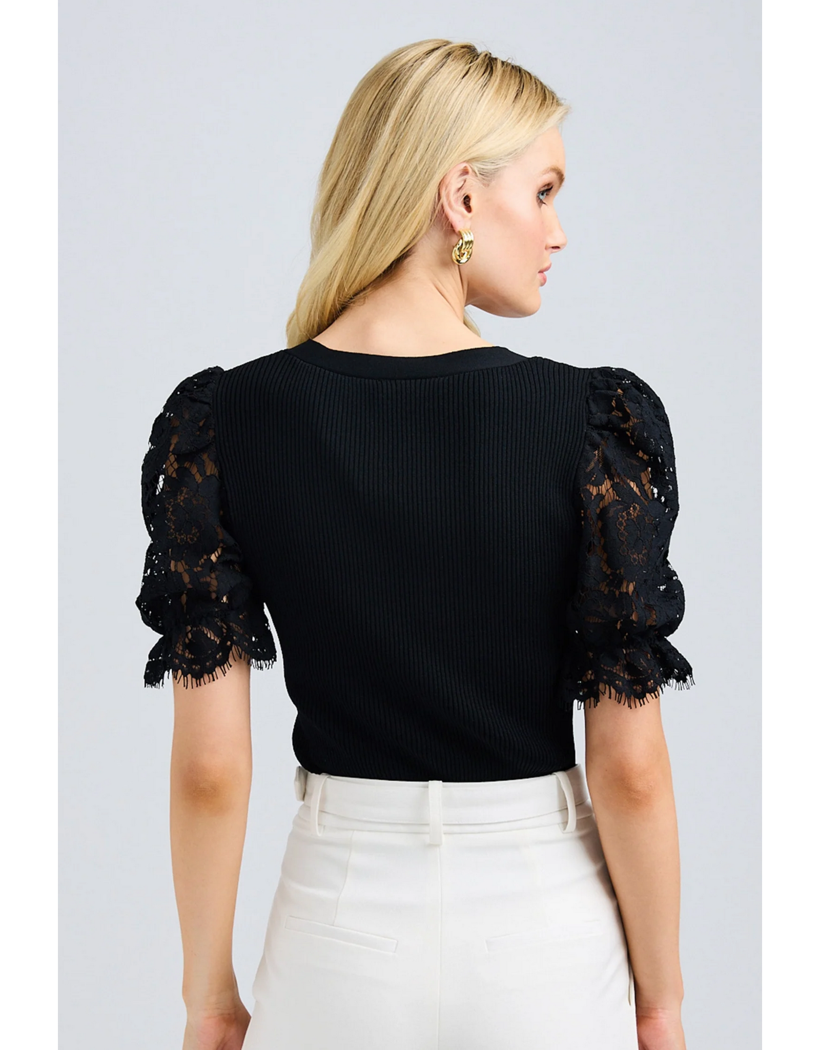 Generation Love GENERATION LOVE:: MERYL LACE COMBO SWEATER