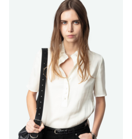 Zadig & Voltaire ZADIG & VOLTAIRE:: TOPHER RUCHED SATIN TOP