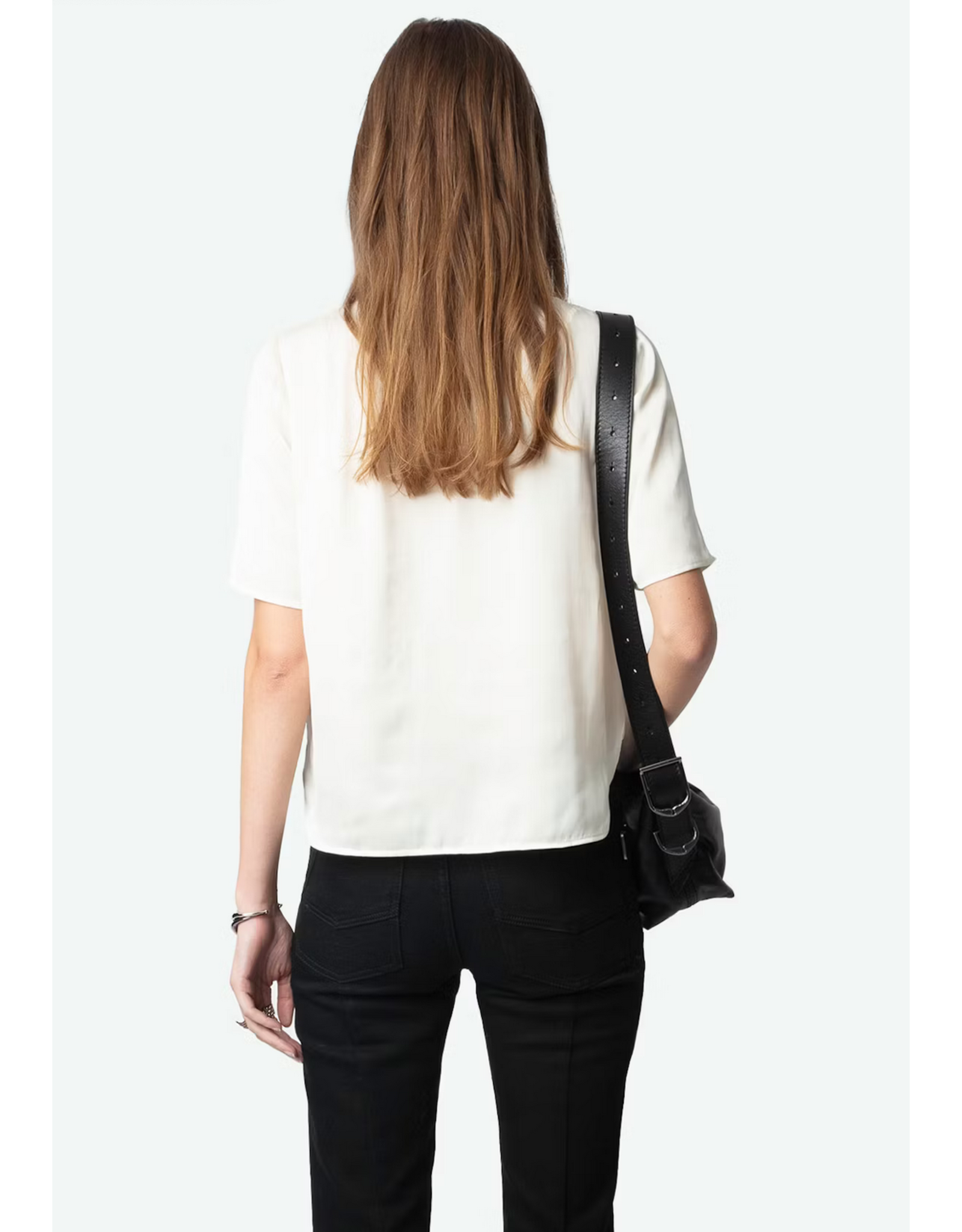 Zadig & Voltaire ZADIG & VOLTAIRE:: TOPHER RUCHED SATIN TOP