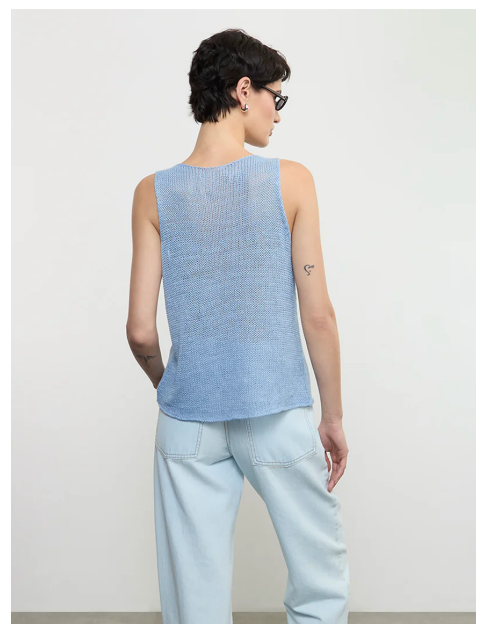 ENZA COSTA ENZA COSTA:: LINEN OPEN KNIT TANK